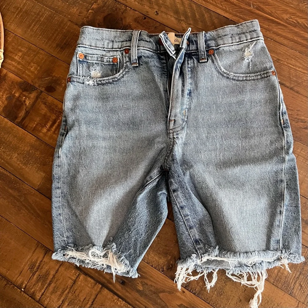 Madewell High Rise Mid Length‎ Denim Shorts